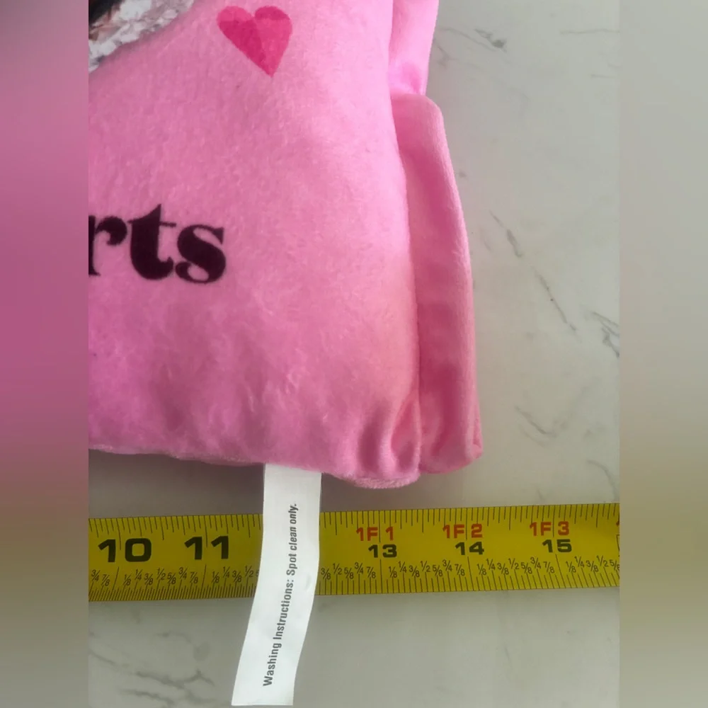 Hershey’s Extra Creamy Hearts Plush Pillow Pink Valentine Chocolate Design NWOT